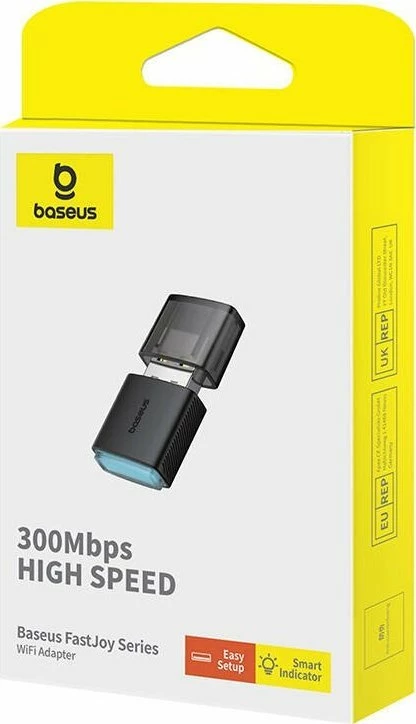 Adapter Wi‑Fi USB Baseus FastJoy B01317600111-03 300Mbps, zi