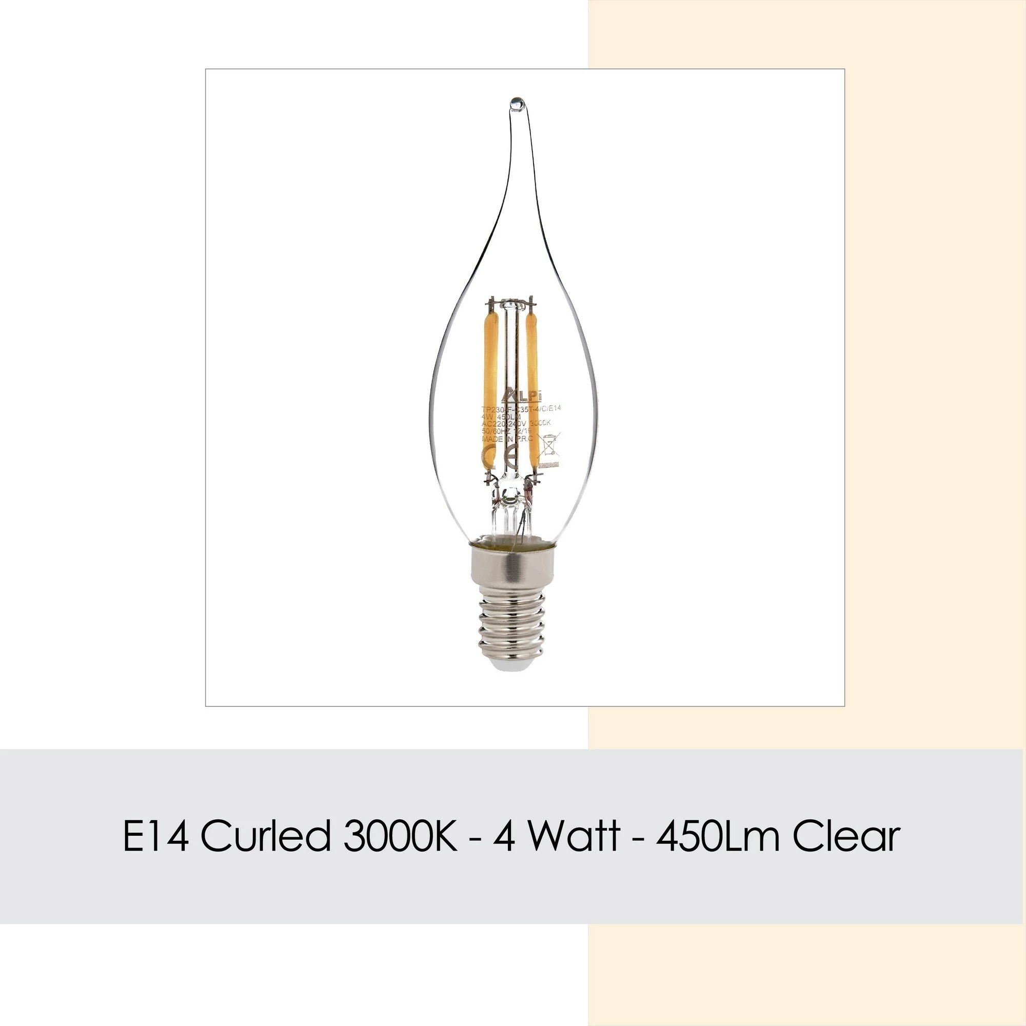 Llambë LED Opviq, E14, ngjyrë transparente, dritë e ngrohtë