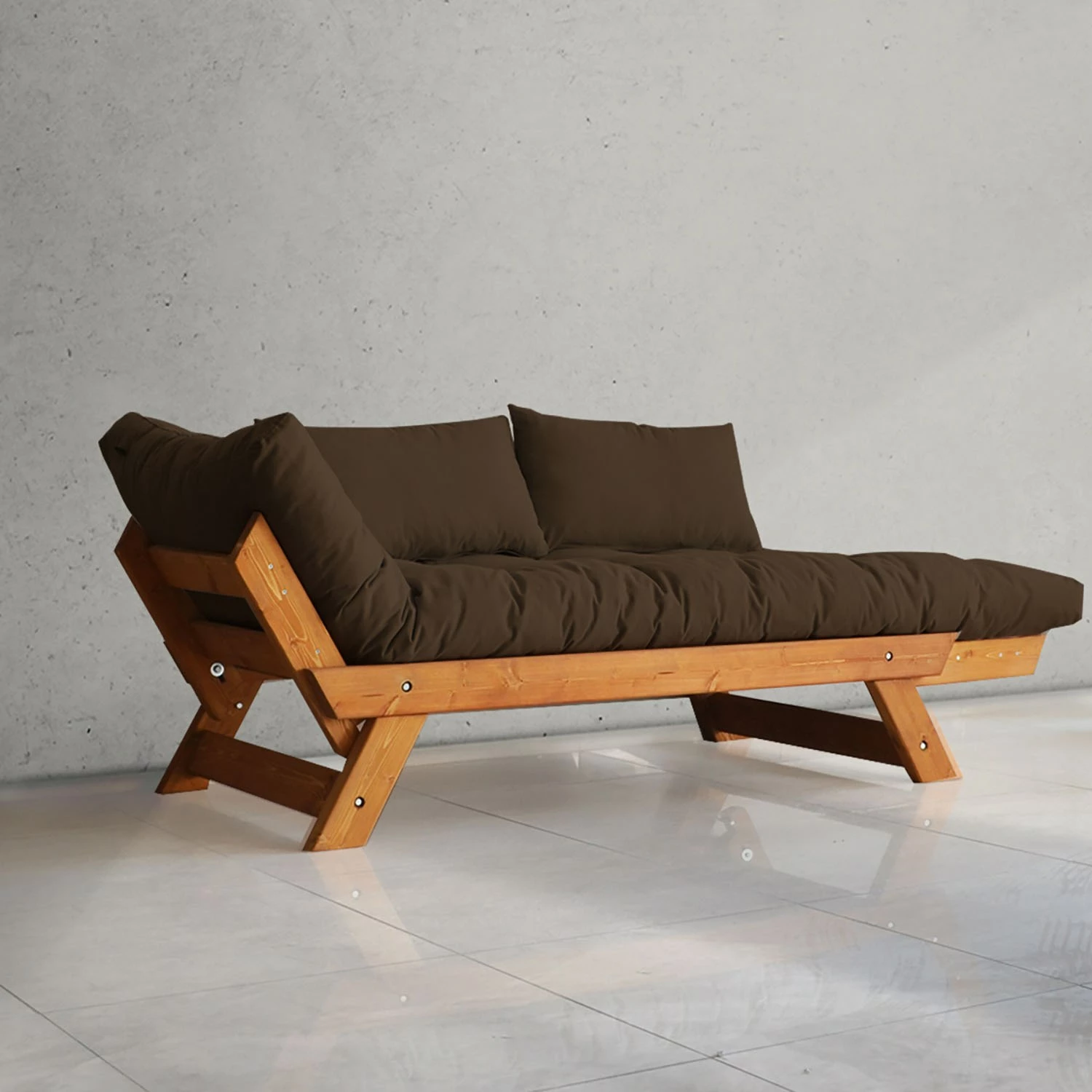 Divan për kopsht, dy vende, Skye Decor, teak dhe kafe, CPT8126-210