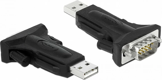 Kabl adapter DeLOCK 66286, USB-A në Serial RS-485 DB9, 0.8 m, i zi