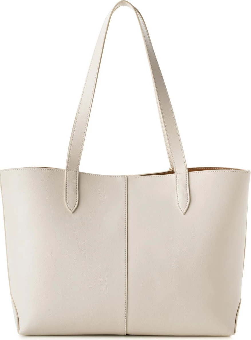 Çantë tote Vince Camuto, Savona, ngjyrë e bardhë e çelët
