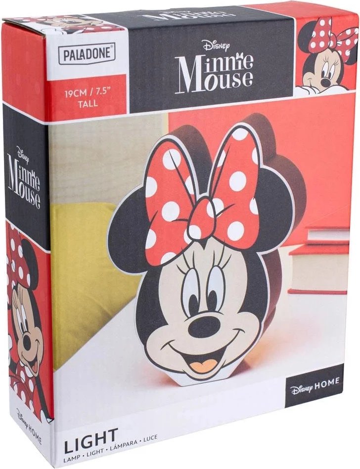 Llambë tavoline Paladone Disney Minnie Box Light, 3x AAA, e licencuar, e kuqe/zezë