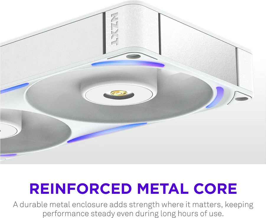 Ventilator kasë NZXT F240X, 240mm (2x120mm), PWM, RGB, i bardhë