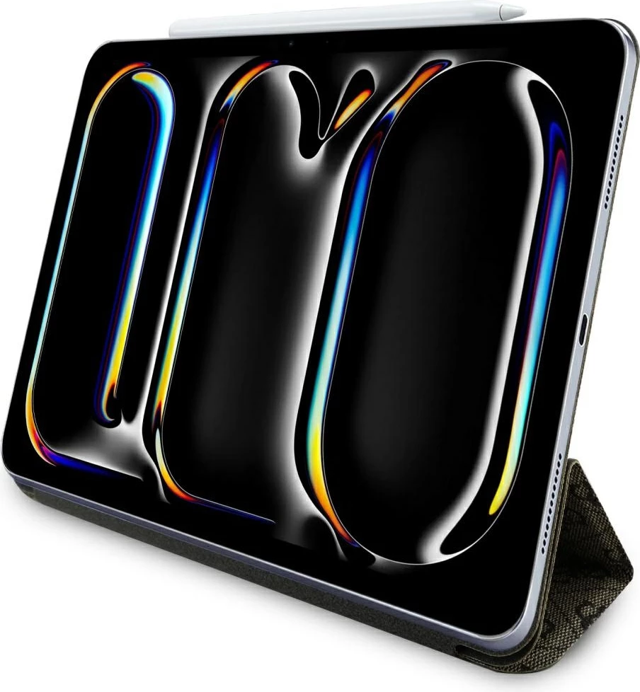 Mbështjellës Guess GUFC13PM24PS4SGW për iPad Pro 13" 2024, Magnetic 4G Big Logo, Kafe