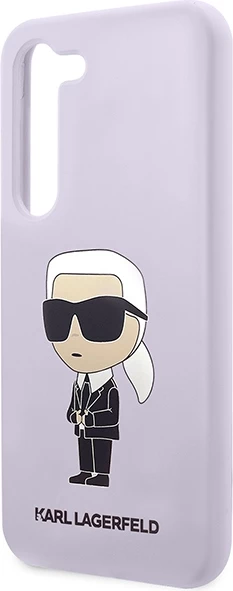 Mbështjellës Karl Lagerfeld KLHCS23MSNIKBCU për Samsung Galaxy S23+, silikon, vjollcë