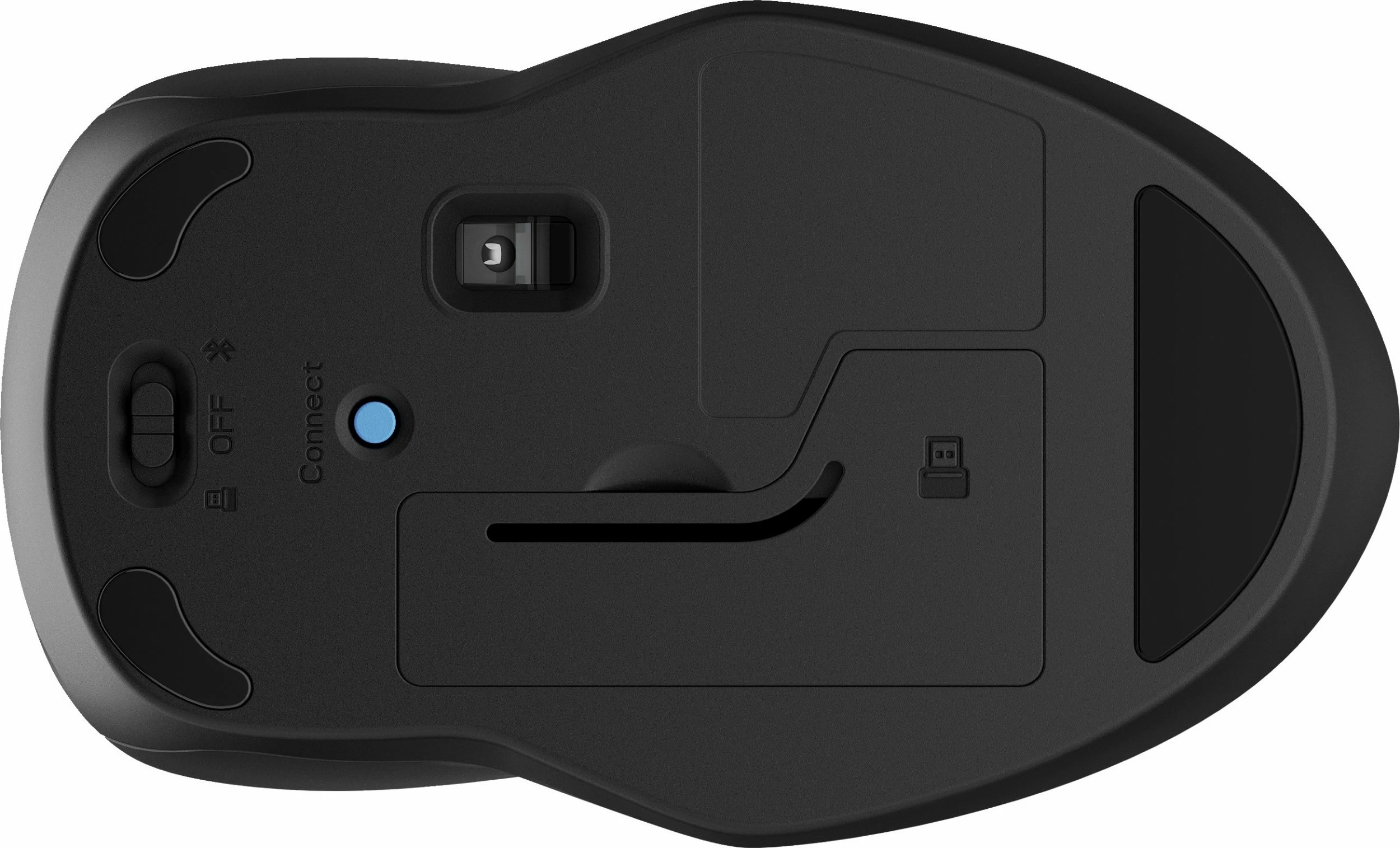 Maus HP 250 Dual Mode, 1600 DPI, wireless Bluetooth/USB, e zezë 5