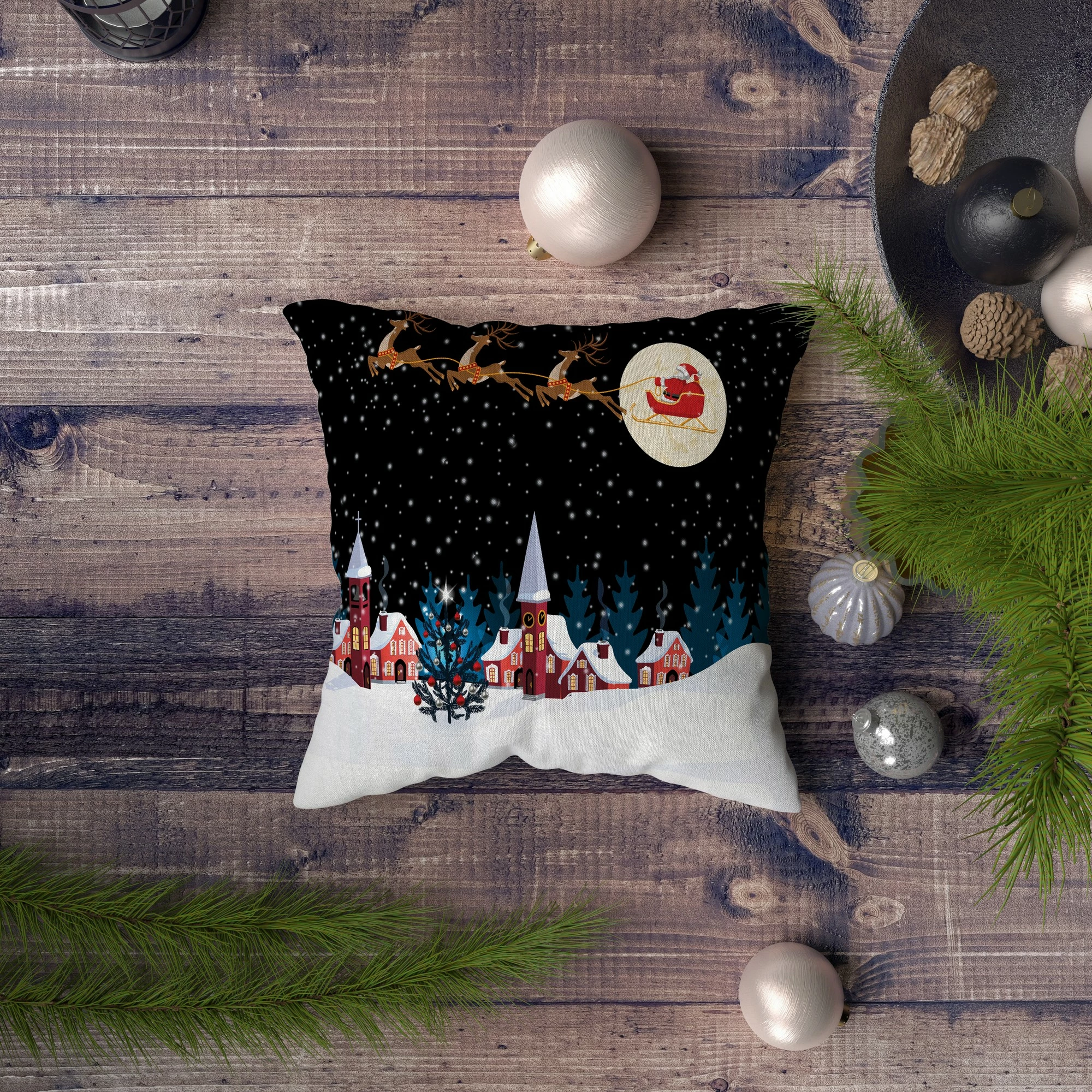 Jastëk dekorativ Aberto Design, NYXMAS116, shumëngjyrësh, 43x43cm