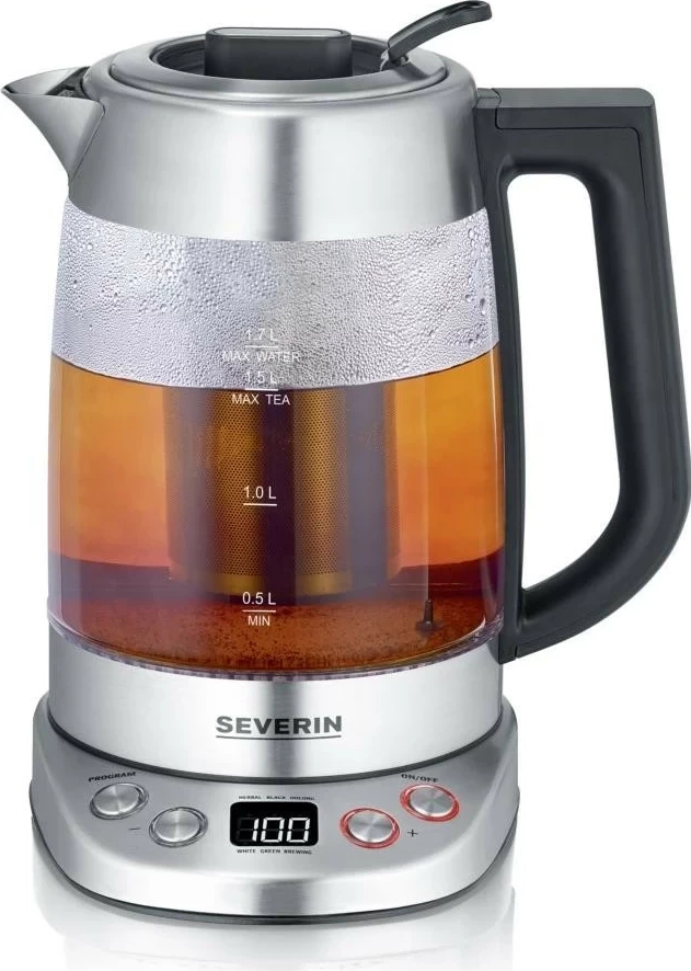 Çajnik elektrik Severin WK 3480, 1.7L, argjend