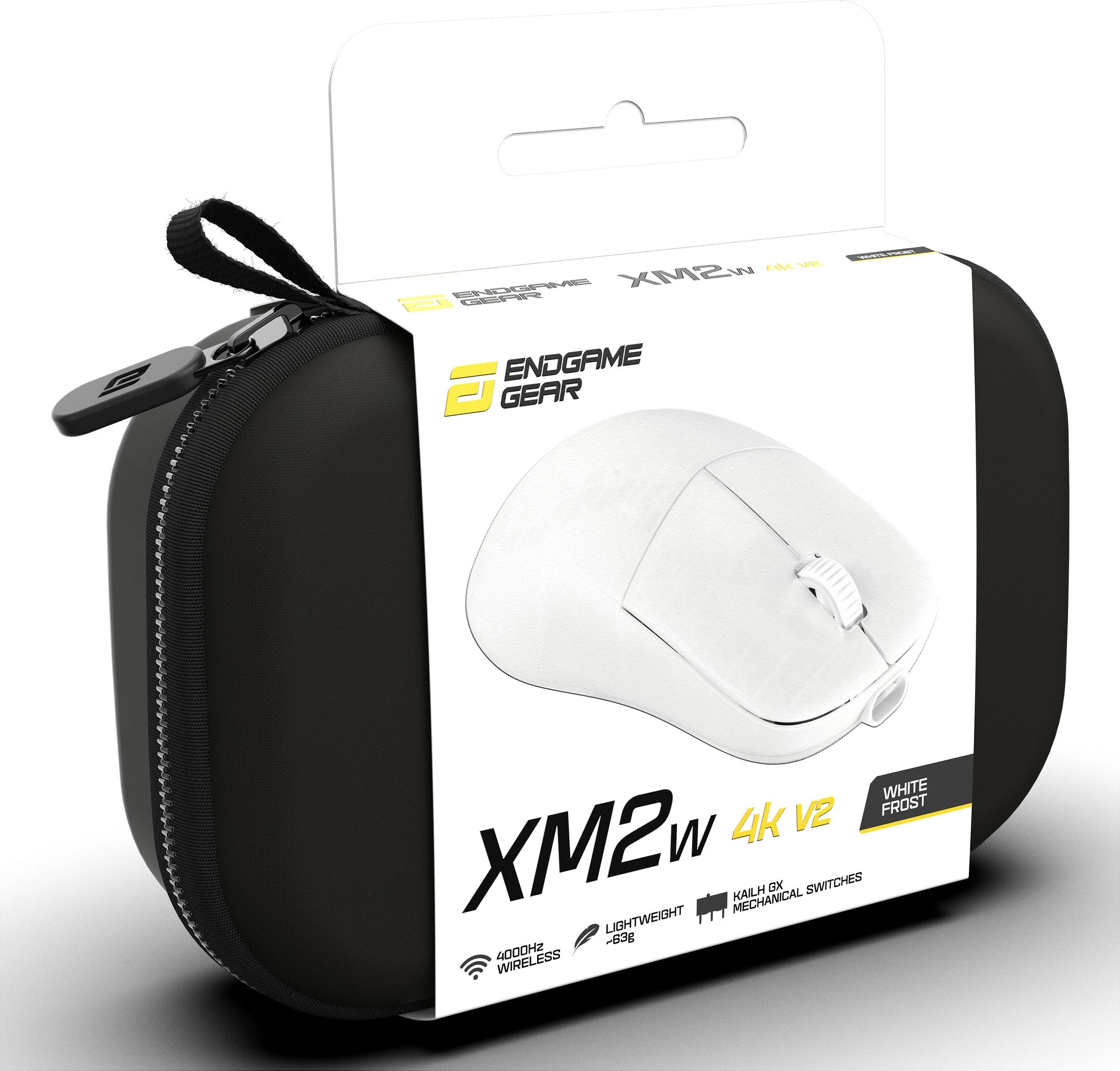 Maus gaming Endgame Gear XM2w 4K v2, pa kabllo, White Frost