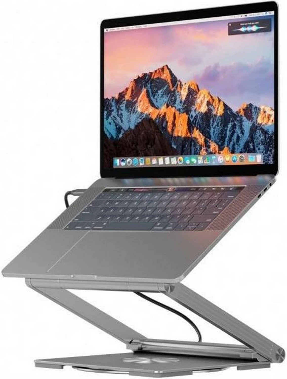 Kasë laptopi Canyon me hub HDMI, 2xUSB, RJ45, rregullim lartësie, argjendtë