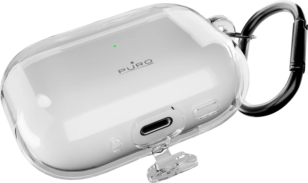 Mbështjellës për AirPods Pro 3 Puro 0.3 Nude, TPU, me karabinë, transparent
