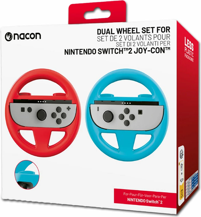 Set timonësh Nacon për Joy-Con Nintendo Switch 2, 2 copë, kuqe/kaltër