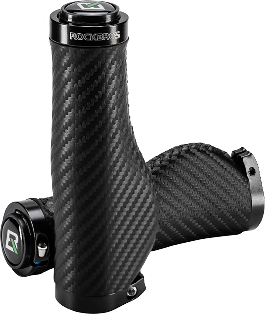 Doreza biçiklete, Rockbros 71230001002, ergonomike anti-slip me bllokim të dyfishtë 22.2 mm, set çift, e zezë