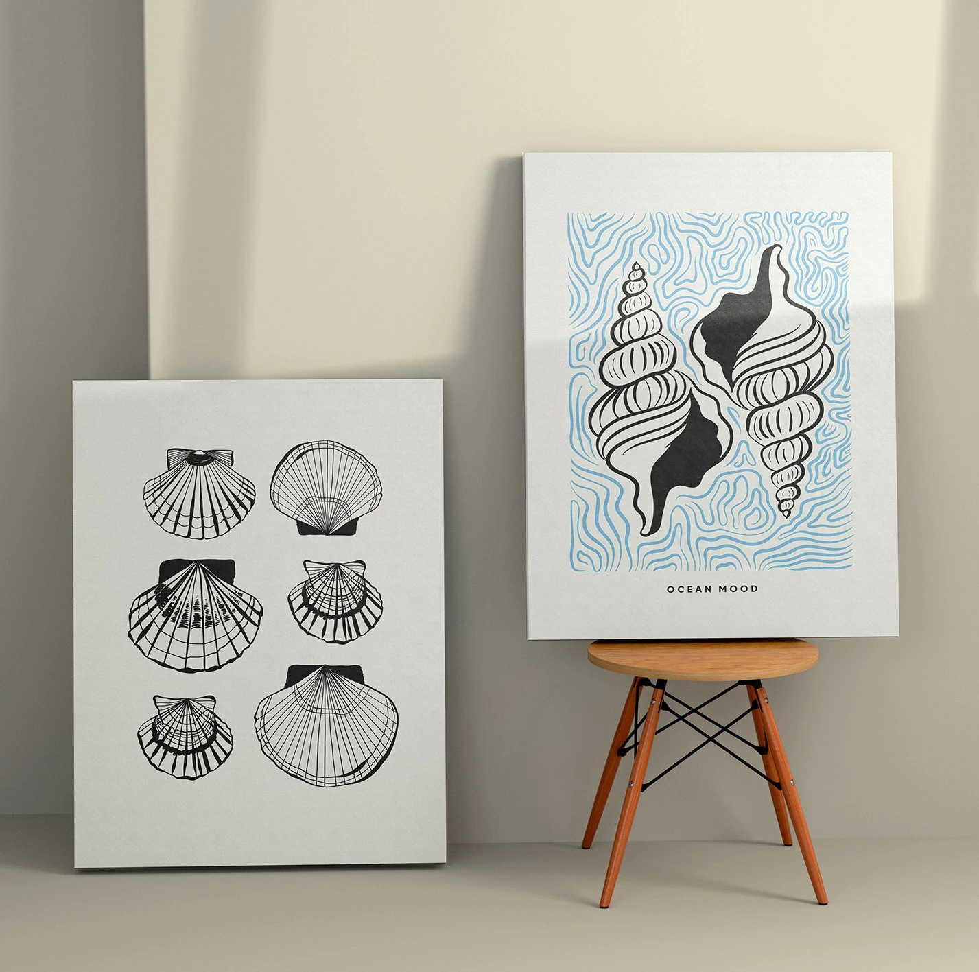 Piktura dekorative në kanavacë, 2 copë, shumëngjyrëshe, Wallity, 70x100cm