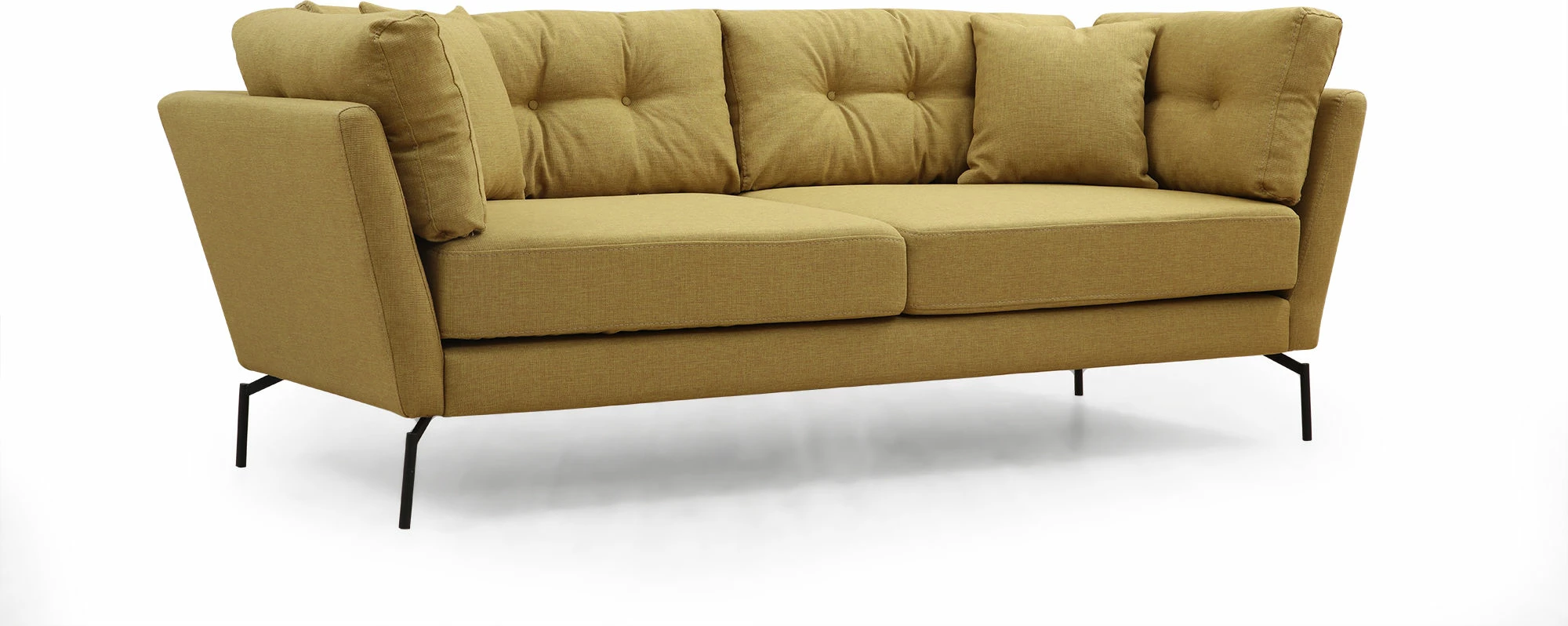Divan treshe Atelier del Sofa, ngjyrë e verdhë-jeshile, Mapa