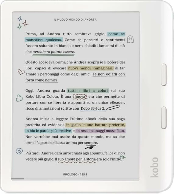 Lexues elektronik Kobo Libra Colour N428-KU-WH-K-CK 30GB i bardhë