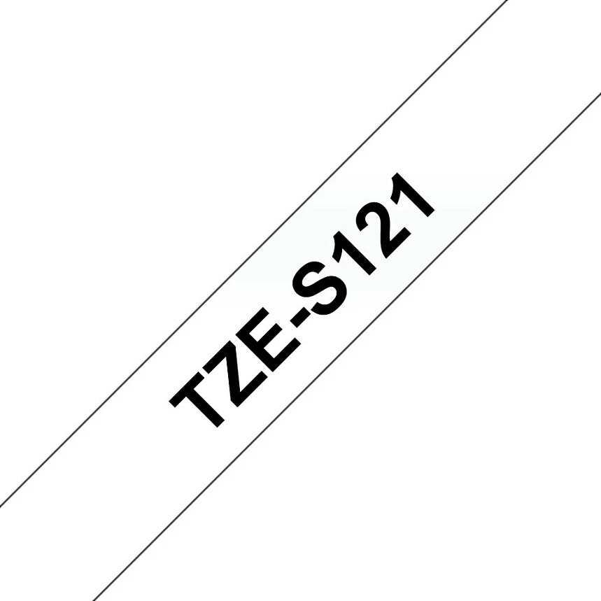 Kasetë shirit etiketash Brother TZe-S121, TZe/TZ, 9 mm x 8 m