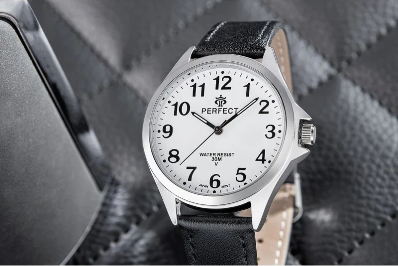 Orë dore meshkuj PERFECT GXB412-01, e zezë