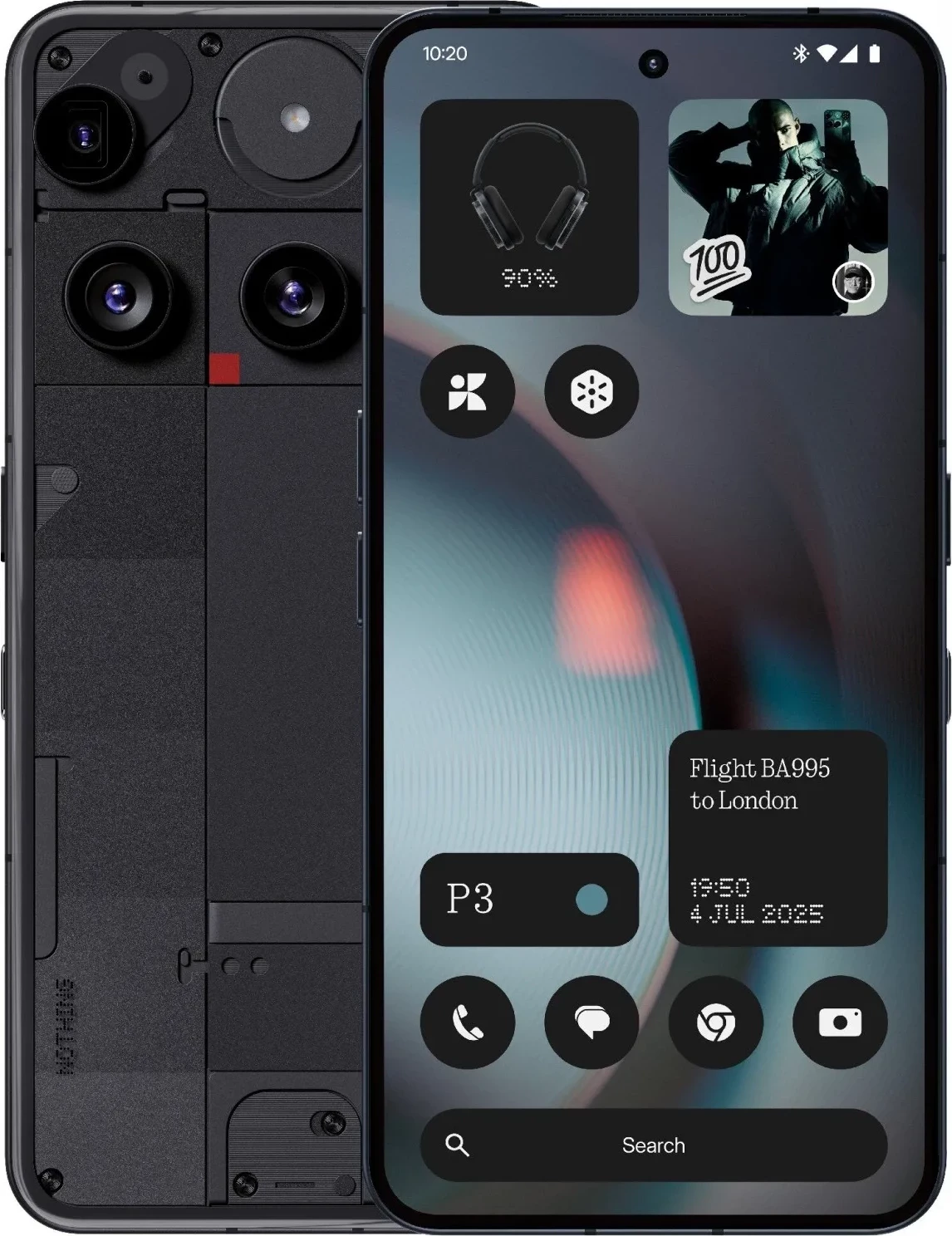 Celular Nothing Phone (3) 5G, 16GB RAM, 512GB, e zezë