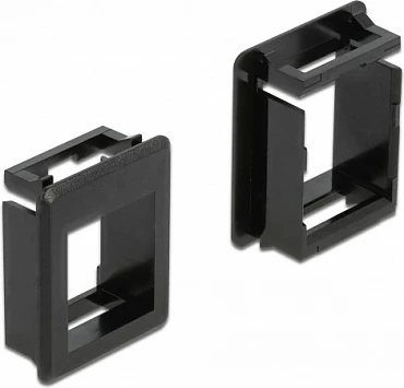 Mbajtës Keystone DeLOCK për kasë, 4 copë, plastikë, i zi