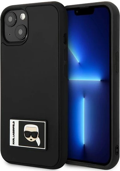 Mbështjellës Karl Lagerfeld KLHCP13S3DKPK për iPhone 13 mini, Ikonik Patch, i zi