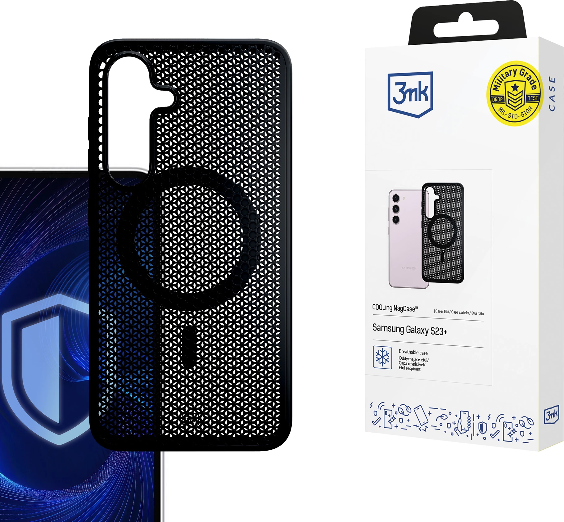 Mbështjellës 3mk COOLing MagCase për Samsung Galaxy S23+, i zi