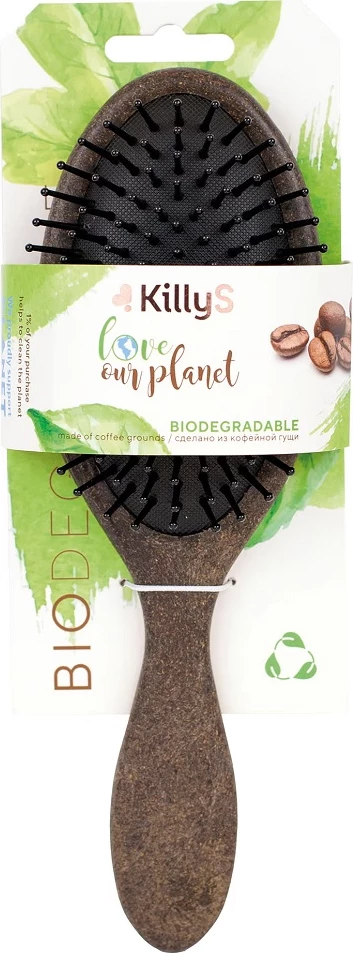 Furçë flokësh KillyS Biodegradable Coffee për femra, kawa, 1 copë