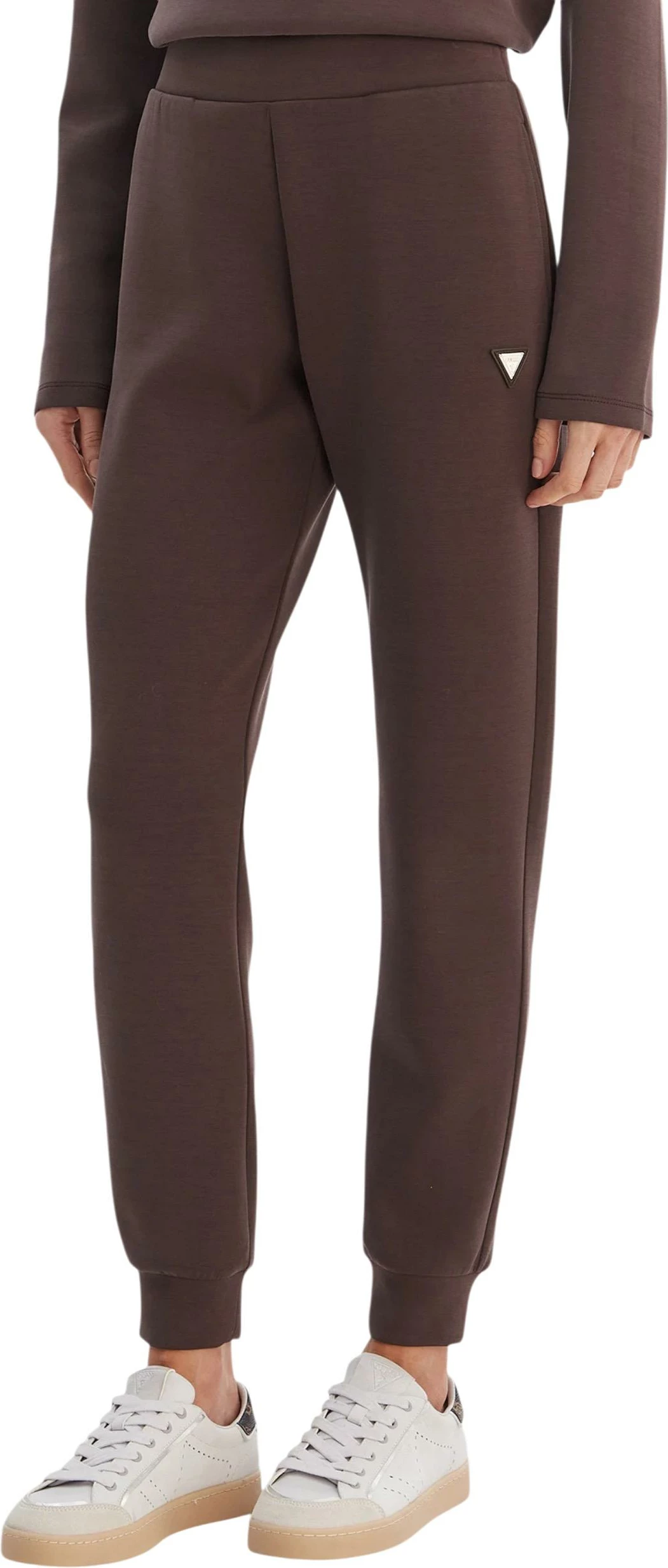 Pantallona sportive për femra Guess Active Olympe Long Pants V4YB08 KCAY2, ngjyrë kafe