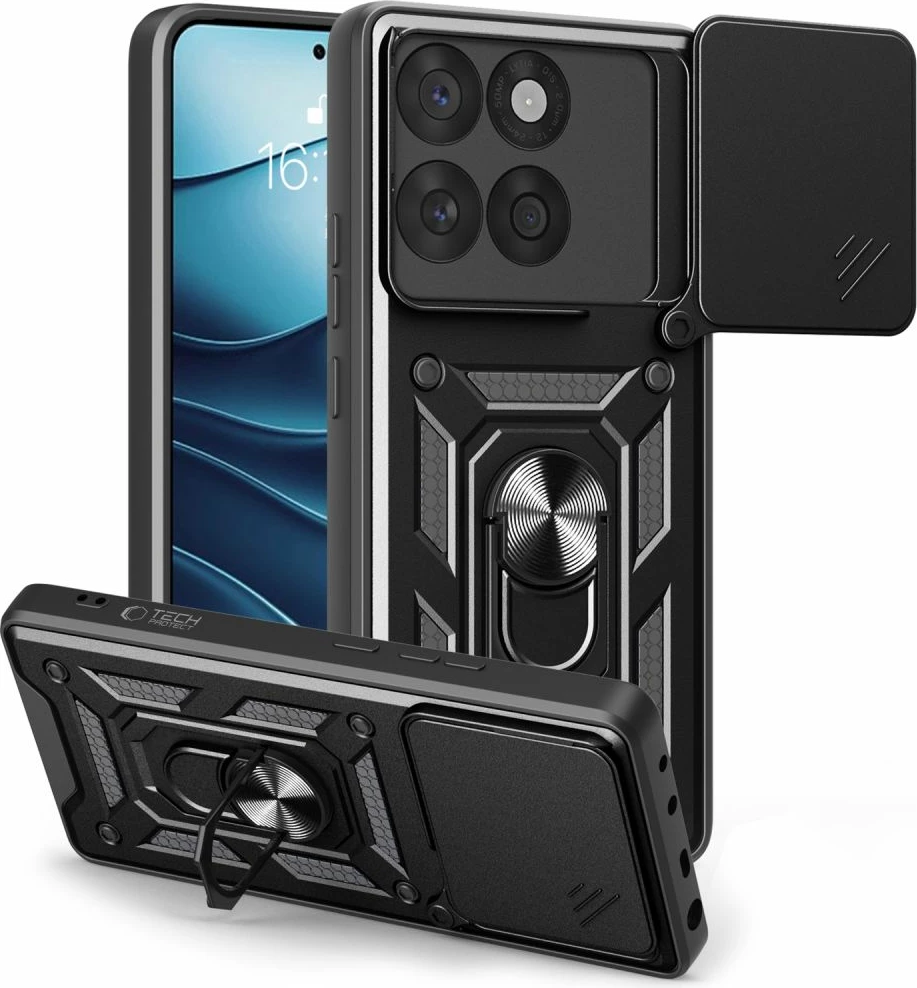 Mbështjellës Tech-Protect CamShield Pro për Motorola Edge 60 Fusion, i zi