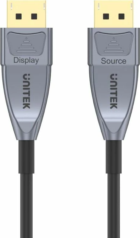 Kabllo DisplayPort Unitek C1618GY 20m DP 1.4 optike 8K@60Hz, gri