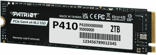 SSD M.2 NVMe Patriot P410 2TB PCIe Gen4 x4 (M.2 2280), i zi