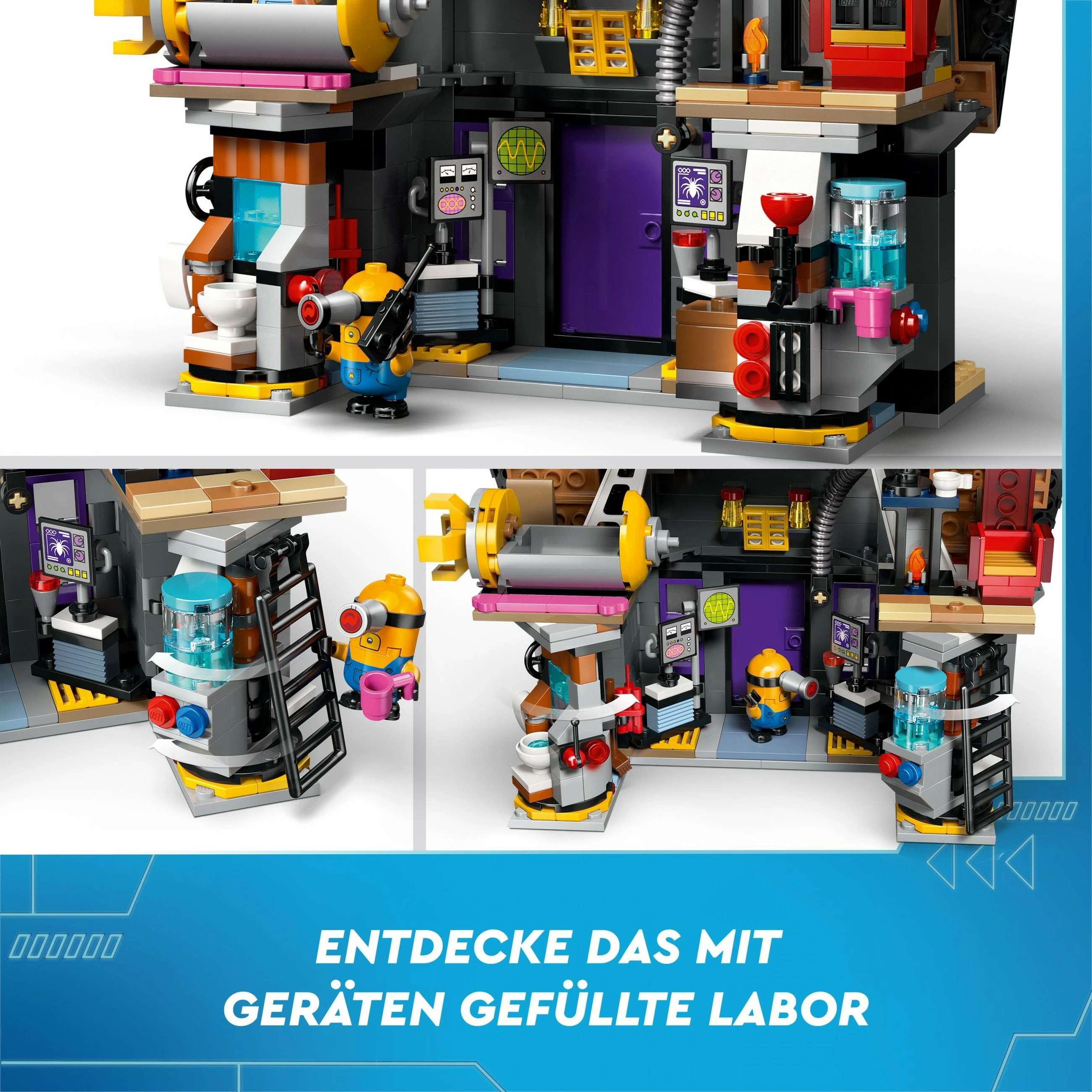 Set ndërtimi LEGO Minions dhe Shtëpia e Familjes së Gru-së, 868 pjesë, 1.31 kg