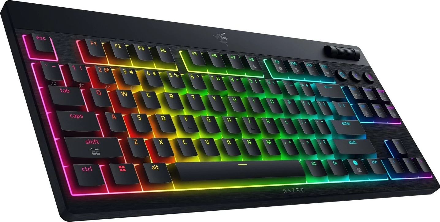 Tastierë gaming Razer BlackWidow V4 HyperSpeed TKL, Orange Switch, RGB, wireless/wired, black