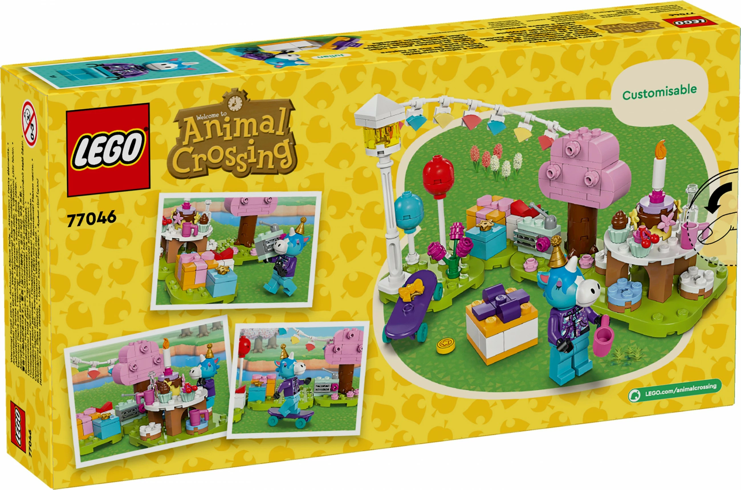 Set ndërtimi LEGO Animal Crossing 77046 Julian's Birthday Party, 170 pjesë, multikolor
