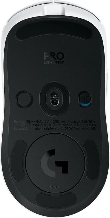 Maus Logitech G PRO 2 LIGHTSPEED, 32000 DPI, RF Wireless, 8 butona, USB-C, i bardhë