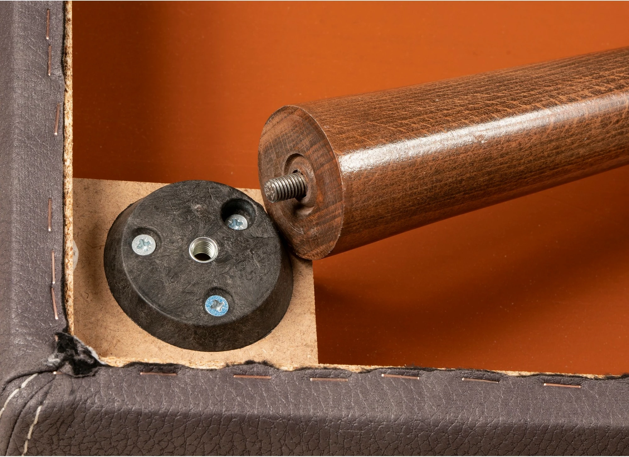 Pouf Atelier del Sofa, ngjyrë antracit, 92x44x46 cm