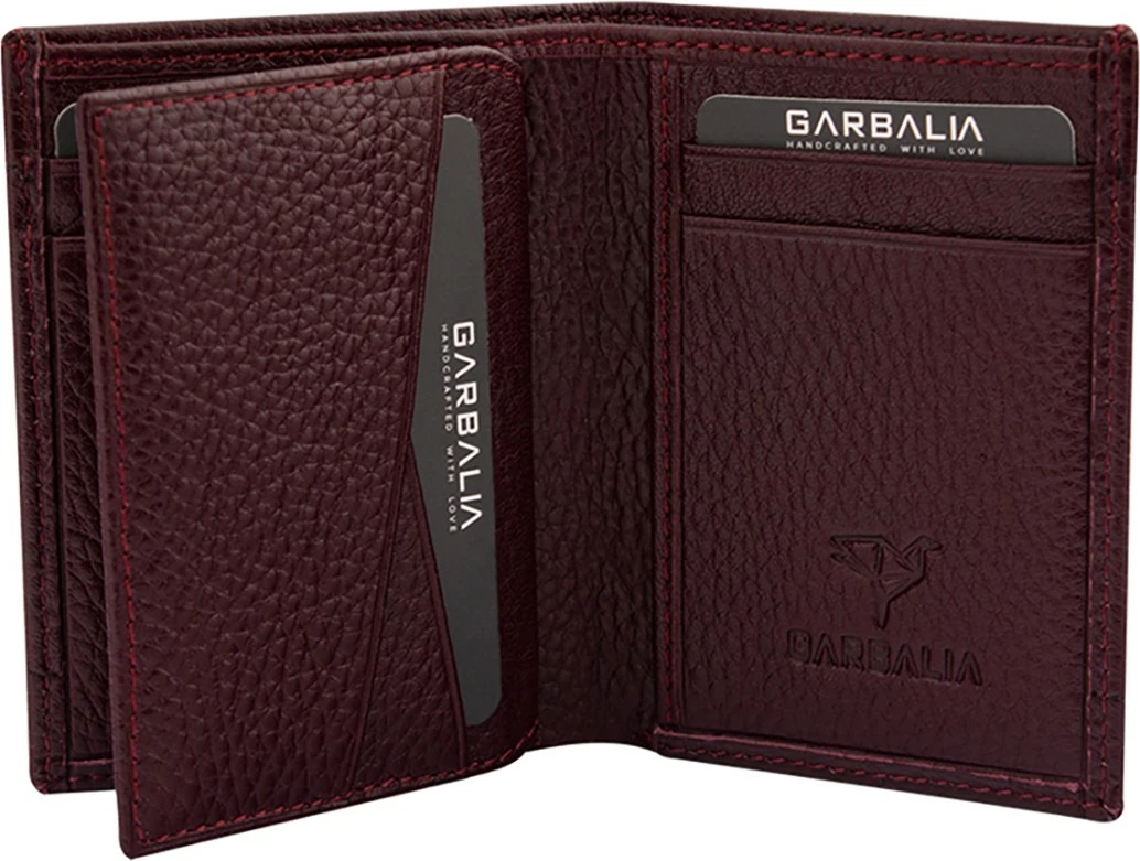 Portofol për burra, ngjyrë e kuqe claret, Zoozie Bags, Franklin