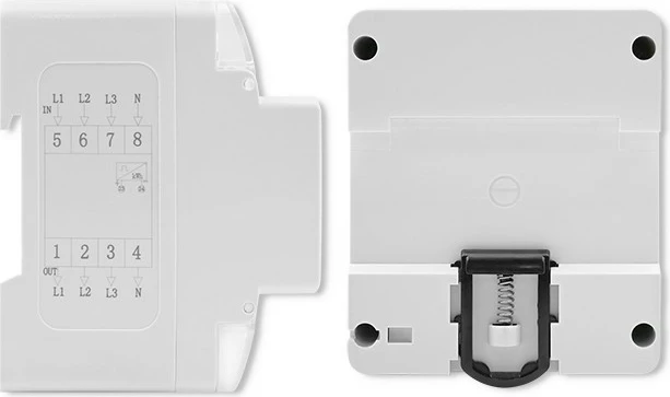 Matës trefazor i energjisë Qoltec 50900, LCD, montim në shinë DIN, Gri