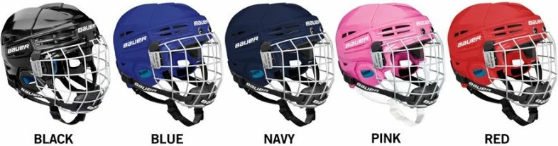 Helmetë hokeji për djem Bauer, e bardhë