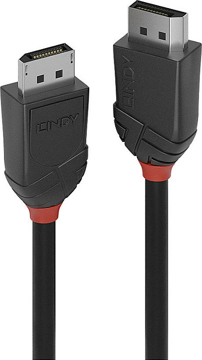 Kabll DisplayPort LINDY Black Line 0.5m, DP 1.2, 4K, i zi
