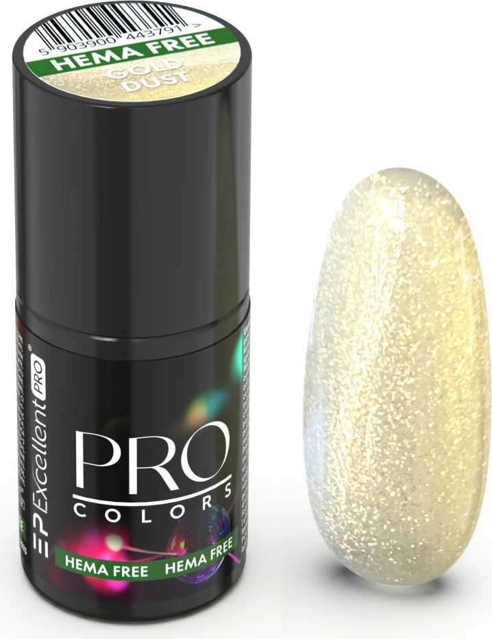 Llak për thonj për femra Excellent PRO Pro Colors Hema Free Hybrid 57 Gold Dust, 7g