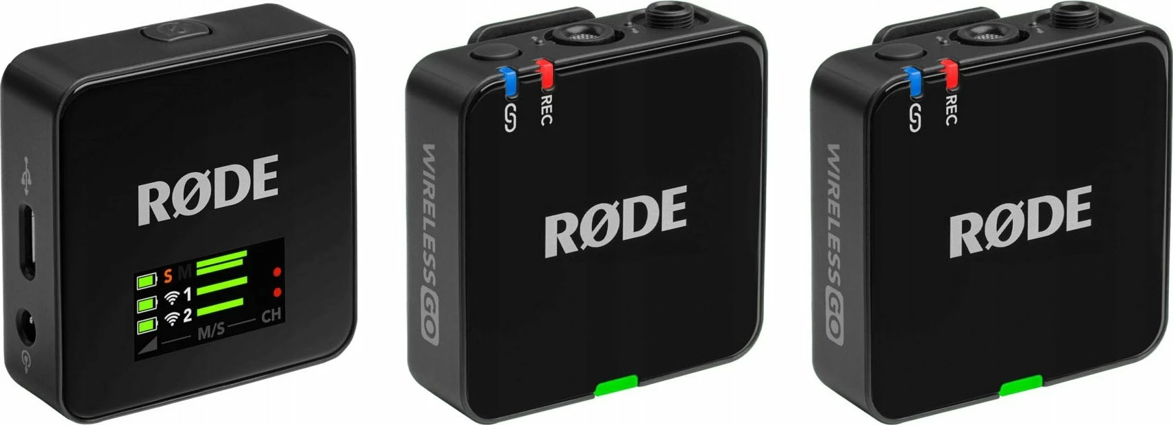 Sistem mikrofonik wireless Rode Wireless GO III WIGOGEN3 2-kanal, 32-bit float, 32GB, USB-C/3.5mm, e zezë, set 3 copë