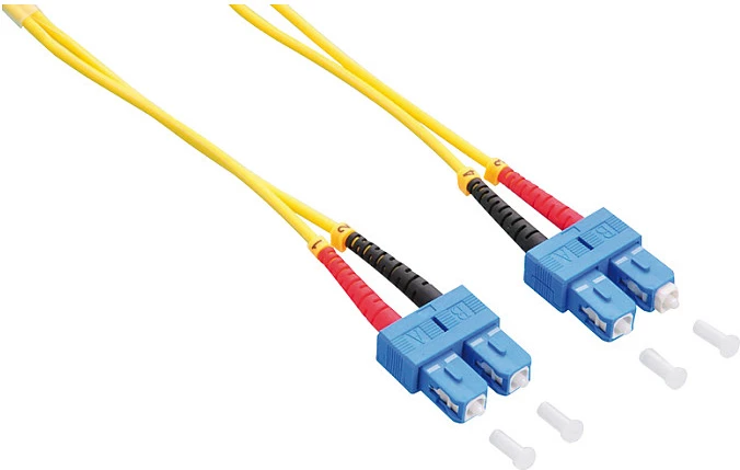 Kabllo patch fiber optike LogiLink OS2 SC-SC, 1m, duplex, 9/125µ, e verdhë