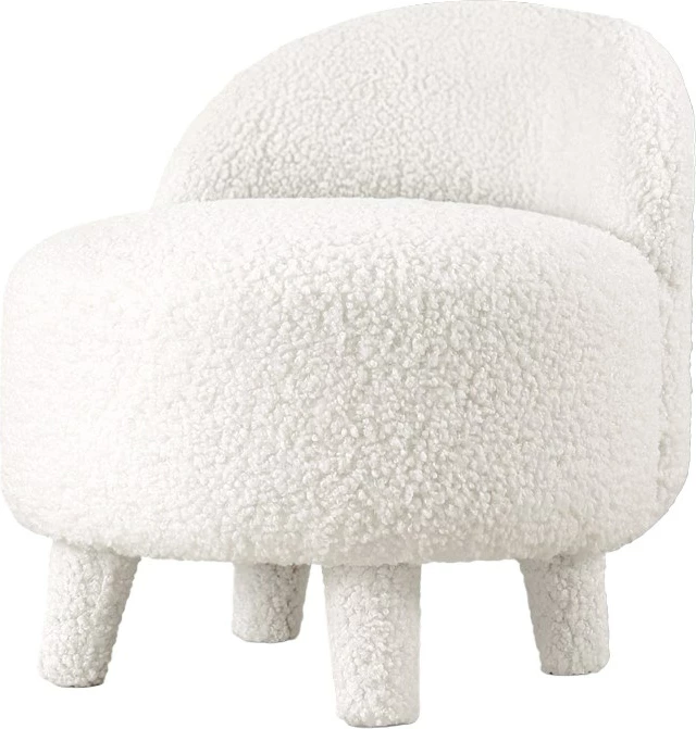 Puf i bardhë prej leshi artificial, Atelier del Sofa, Moouv 3341