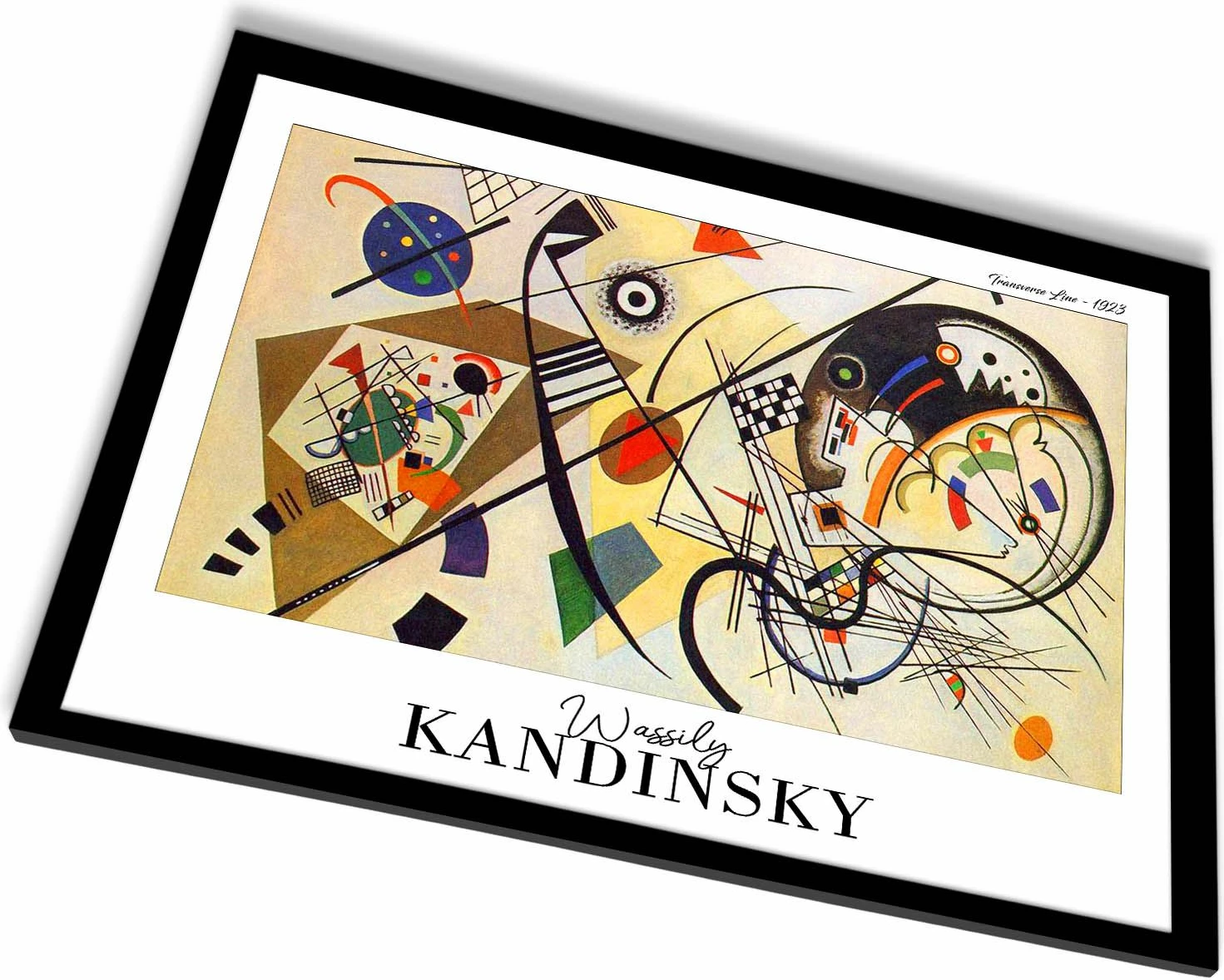 Pikturë dekorative me kornizë, shumëngjyrëshe, 42x62cm, Wallity, 4262SYHKANDINSKY-026