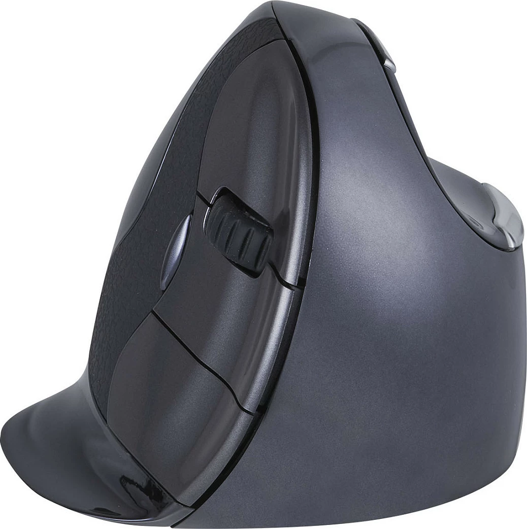 Maus vertikal BakkerElkhuizen Evoluent D, pa kabllo, 3200 DPI, 6 butona, medium, i zi