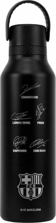 Shishe termike FC Barcelona Runbott 972725, e zezë, 600ml