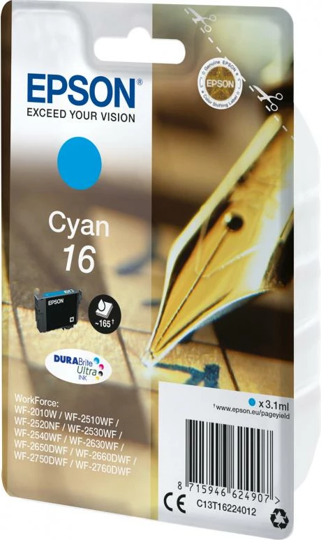 Patron boje, Epson, 16 C13T16224012, standard, cyan