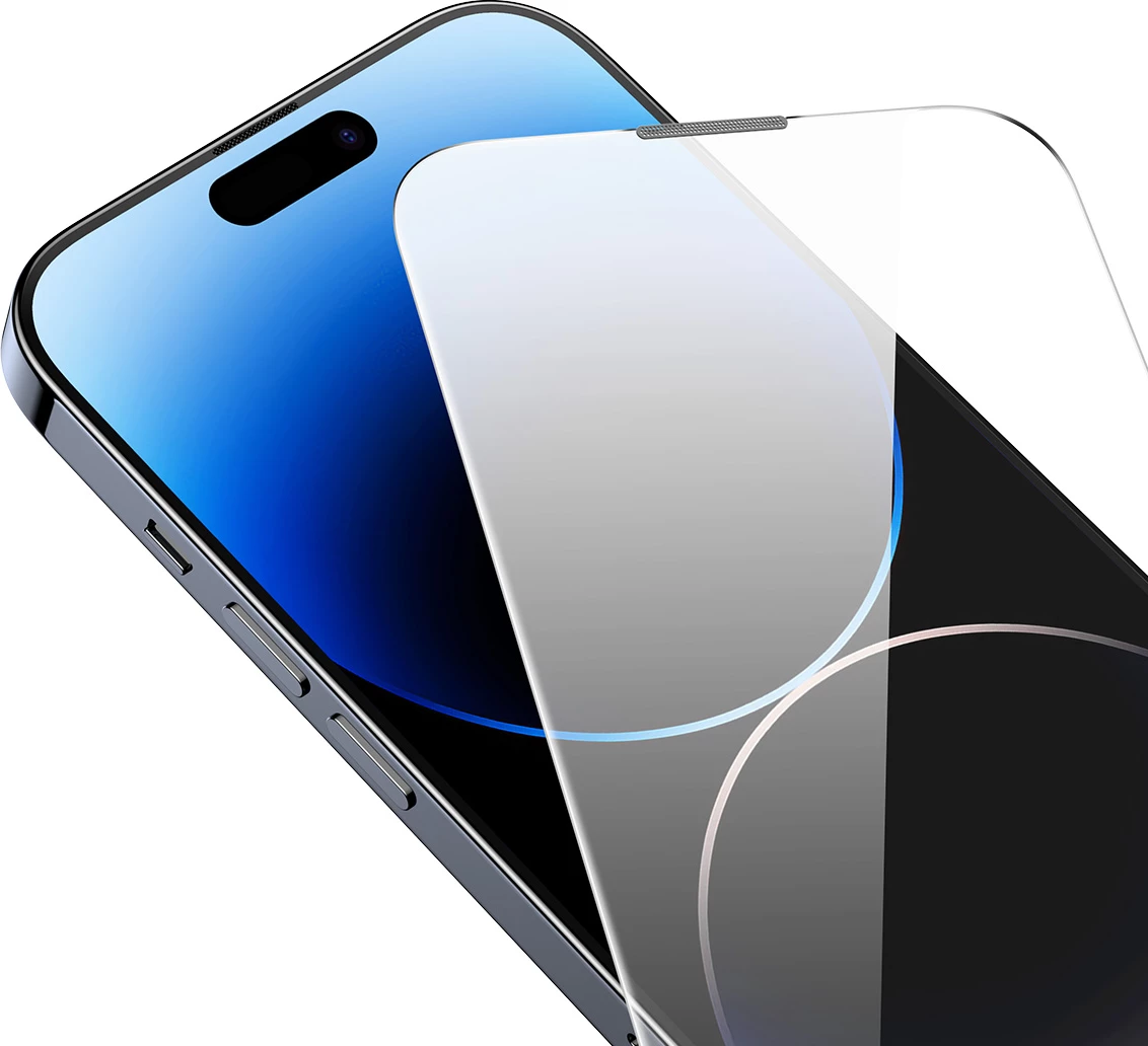 Set xham i temperuar Baseus për iPhone 14 Pro Max, 2 copë, 0.3mm, Transparent