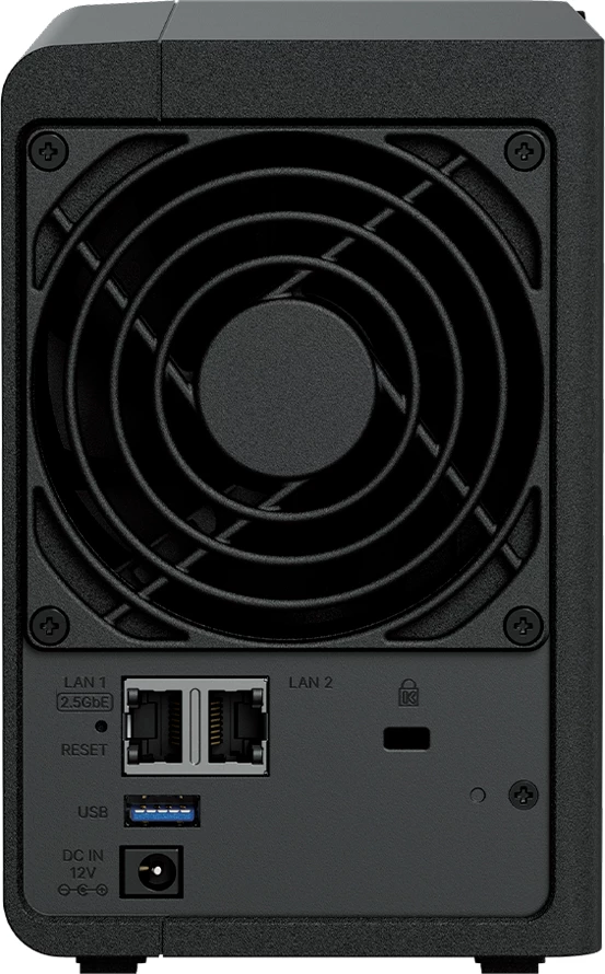 NAS Synology DS225+, 2-bay 3.5\" SATA HDD/SSD, Intel Celeron J4125, 2GB DDR4 (deri 6GB), 1GbE + 2.5GbE, 2x USB 3.2 Gen 1, i zi
